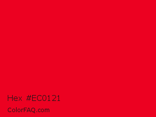 Hex #ec0121 Color Image