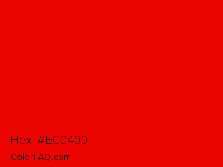 Hex #ec0400 Color Image