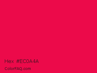 Hex #ec0a4a Color Image
