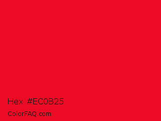 Hex #ec0b25 Color Image
