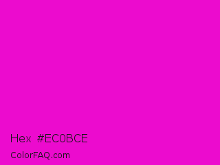 Hex #ec0bce Color Image