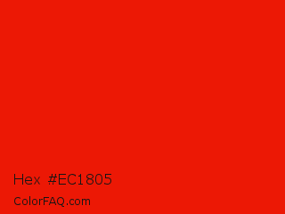 Hex #ec1805 Color Image