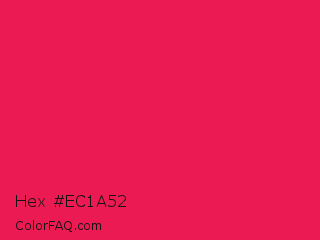Hex #ec1a52 Color Image