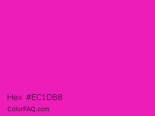 Hex #ec1db8 Color Image
