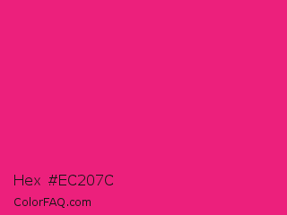 Hex #ec207c Color Image