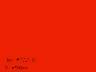 Hex #ec2101 Color Image