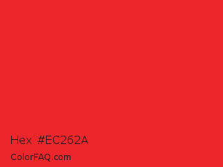 Hex #ec262a Color Image