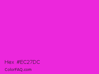 Hex #ec27dc Color Image