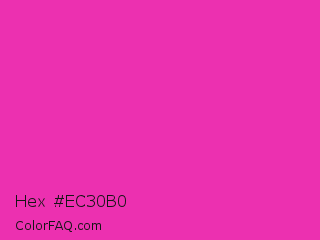 Hex #ec30b0 Color Image