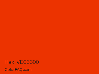 Hex #ec3300 Color Image