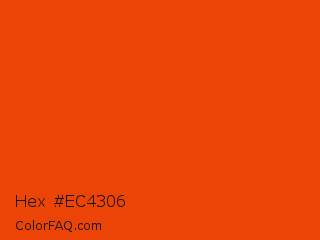 Hex #ec4306 Color Image