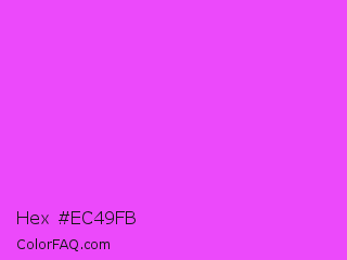 Hex #ec49fb Color Image