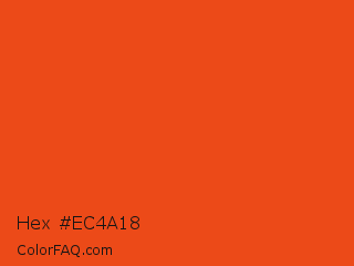 Hex #ec4a18 Color Image