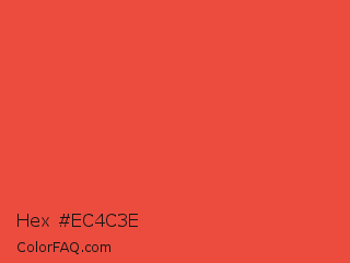 Hex #ec4c3e Color Image