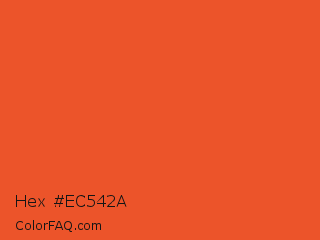 Hex #ec542a Color Image