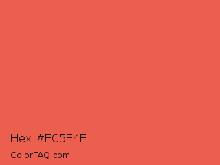 Hex #ec5e4e Color Image
