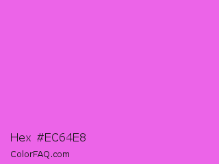 Hex #ec64e8 Color Image