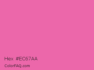 Hex #ec67aa Color Image