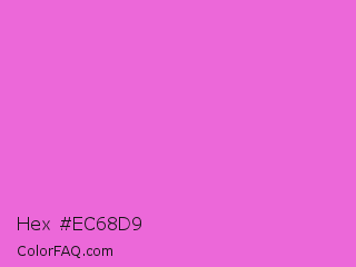 Hex #ec68d9 Color Image