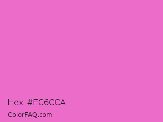 Hex #ec6cca Color Image