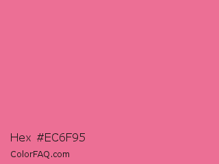 Hex #ec6f95 Color Image