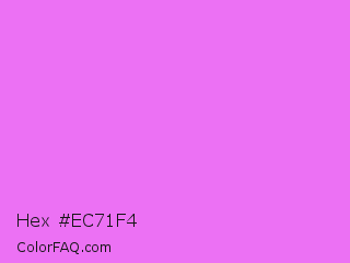 Hex #ec71f4 Color Image