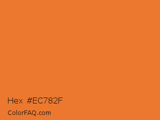 Hex #ec782f Color Image
