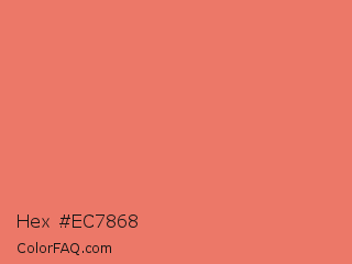 Hex #ec7868 Color Image