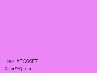 Hex #ec86f7 Color Image