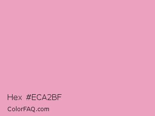 Hex #eca2bf Color Image