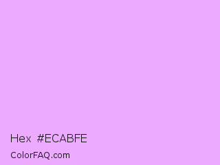 Hex #ecabfe Color Image