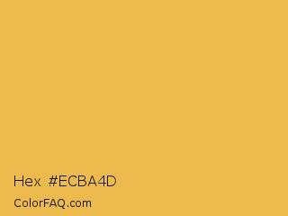 Hex #ecba4d Color Image