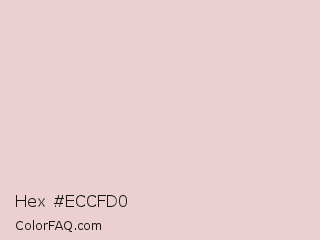 Hex #eccfd0 Color Image