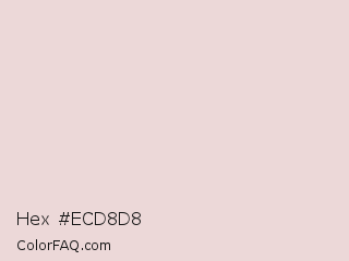 Hex #ecd8d8 Color Image
