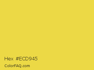 Hex #ecd945 Color Image