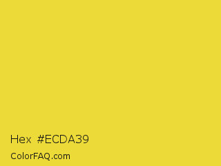 Hex #ecda39 Color Image