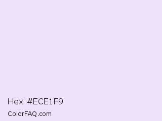 Hex #ece1f9 Color Image