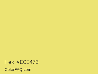 Hex #ece473 Color Image