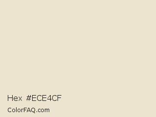 Hex #ece4cf Color Image