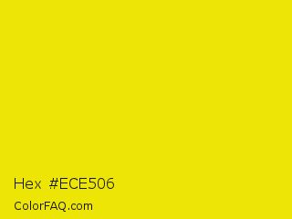 Hex #ece506 Color Image
