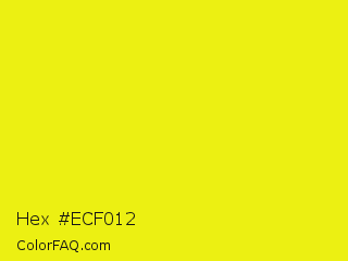 Hex #ecf012 Color Image