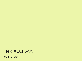 Hex #ecf6aa Color Image