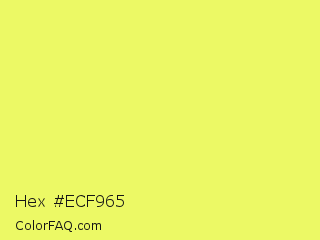 Hex #ecf965 Color Image