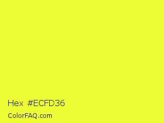Hex #ecfd36 Color Image