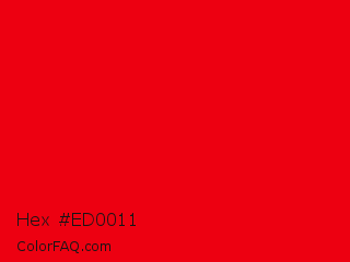 Hex #ed0011 Color Image