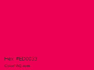 Hex #ed0053 Color Image