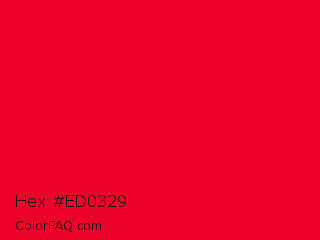 Hex #ed0329 Color Image