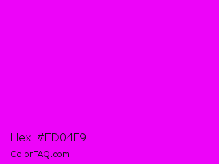 Hex #ed04f9 Color Image