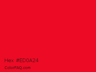 Hex #ed0a24 Color Image