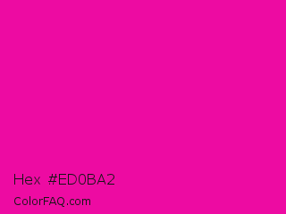 Hex #ed0ba2 Color Image